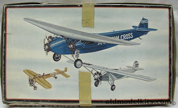 AMT-Frog 1/72 Bleriot XI / Spirit of St. Louis / Southern Cross Fokker - Ocean Pioneers, 3901-200 plastic model kit